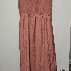 Elegant Coral Maxi Dress